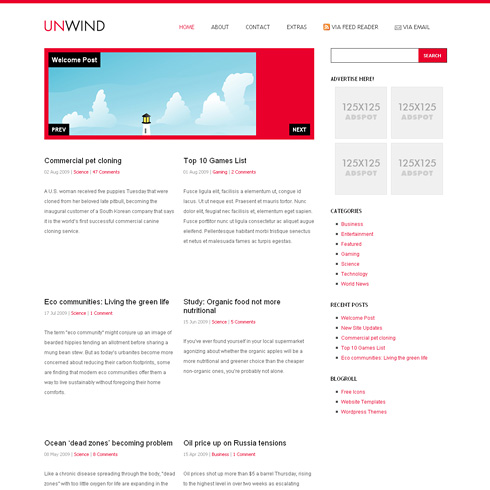 Unwind WordPress Theme