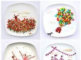 Hong Yi 场景艺术: 餐盘上的小世界 