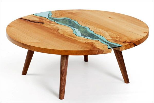 美国设计师Greg Klassen创意“河”桌设计