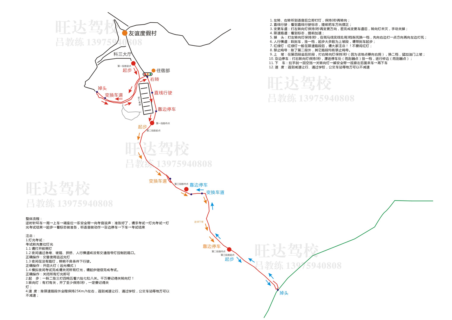 隆回考场科目三地图图标标注2